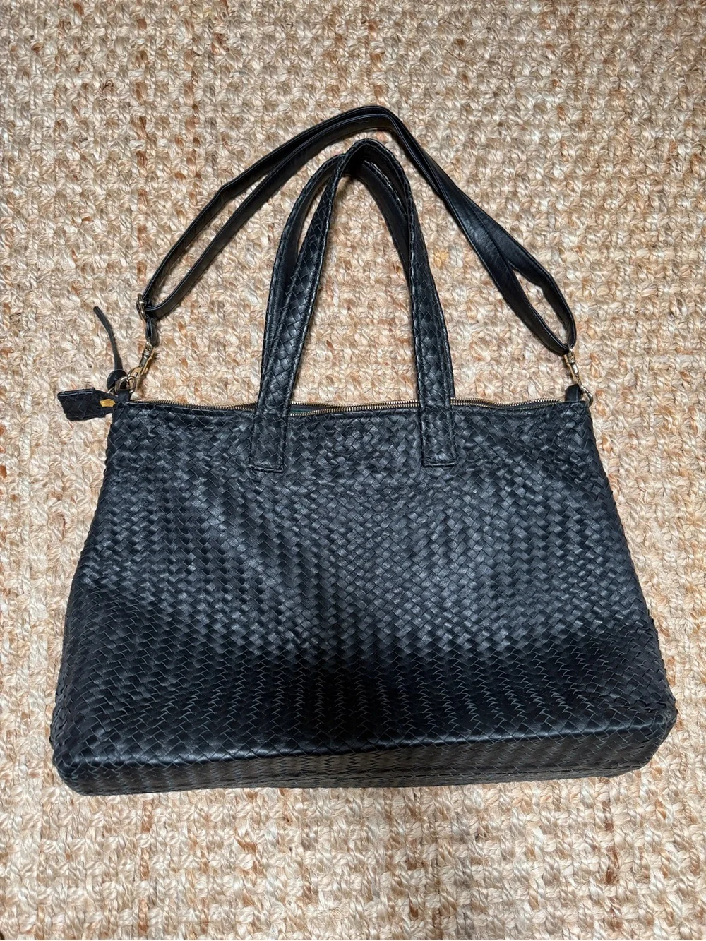 Leather woven bag - Picture 1 of 7